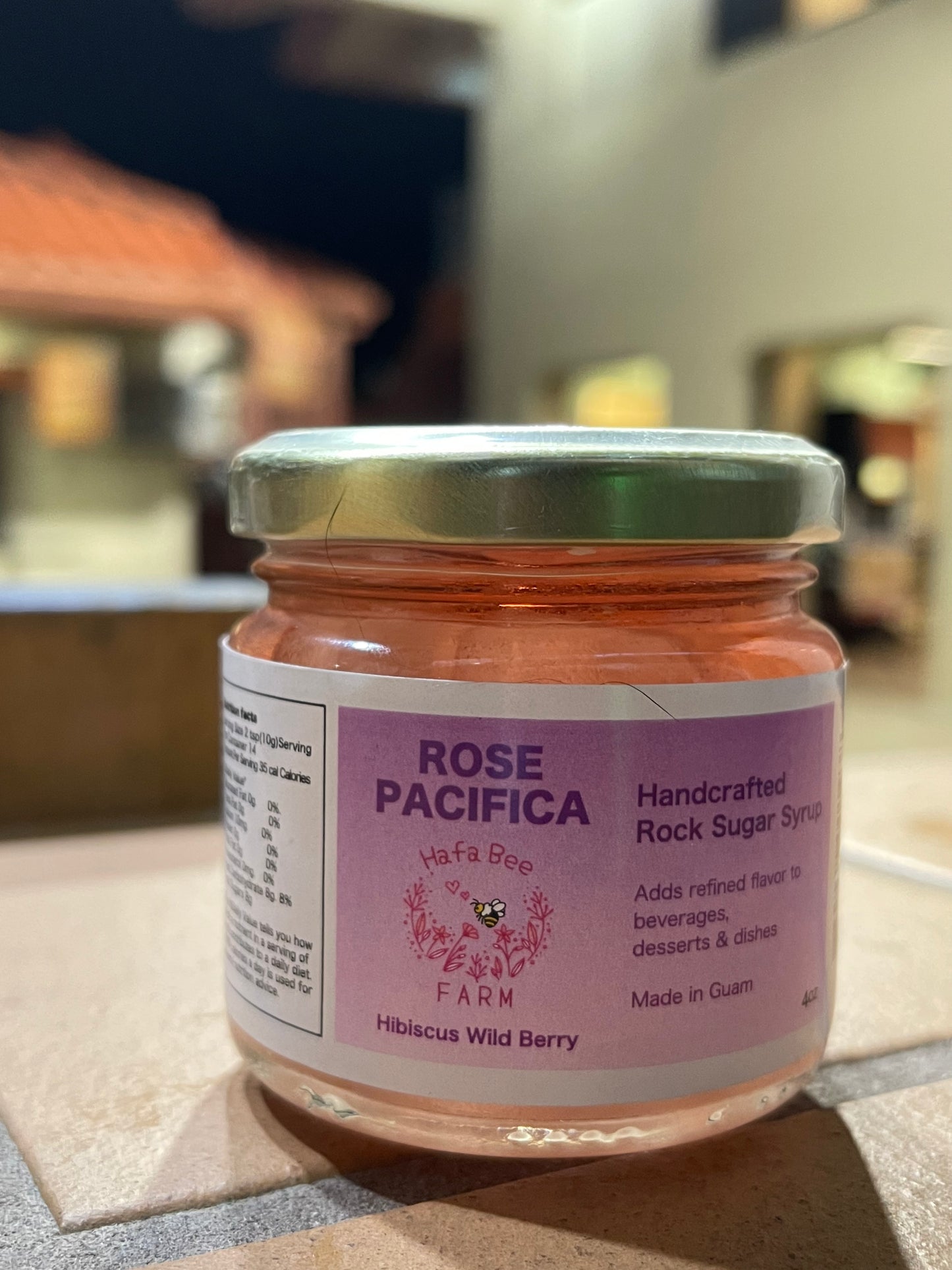 Rose Pacifica - Hibiscus Wild Berry Rock Sugar Syrup (4oz)