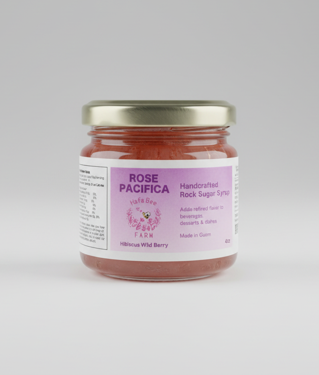 Rose Pacifica - Hibiscus Wild Berry Rock Sugar Syrup (4oz)